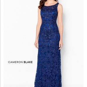 Cameron Blake for Mon Cheri Navy Blue Formal Dress